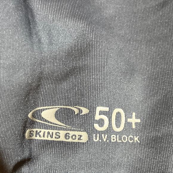 O'neill Thermo Rash Guard Shirt 50+ UV Block Short Sleeve Gray Small - Picture 3 of 8